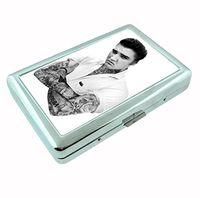 Elvis Tattooed Metal Silver Cigarette Case Holder Wallet RFID-blocking