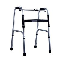 Walker for The Elderly Foldable Walking Frames Lightweight Aluminum Walking Mobility Aid Walking Frame for Elderly Lightweight Aluminum Walker (Color : Silver, Size : Without Wheel and seat)