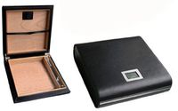 Aspen Leather Travel Humidor With Digital Hygrometer