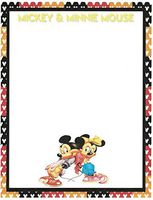 Mickey & Minnie Mouse Back to Back Stationery Printer Paper 26 Sheets