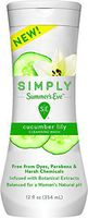 Simply Summer's Eve Cleansing Wash, Cucumber Lily, 12 Ounce (Pack of 2)