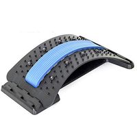 3 Stalls Lumbar Back Pain Relief Device, Back Stretcher for Lower and Upper Back Massager and Support,Lumbar Support (Blue)