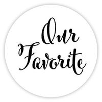 Our Favorite Stickers, Choose Your Colors, Wedding Favor Stickers (344-BK)