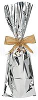 Metallic Mylar Wine Silver Gift Bags for Bottles by MT Products-Sparkle Look- Great for a Wine Pull - Made in The USA (25 Pieces)