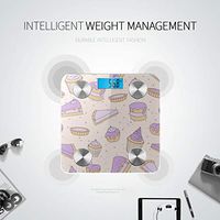 Bluetooth Weight Scale Bluetooth Cartoon Birthday Party Cake Dessert Weighing Scales for People Body Fat Composition Monitor Analyzer with Smartphone App for Body Management-396 Lbs