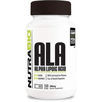 NutraBio Alpha Lipoic Acid (ALA) 300 mg - 150 Vegetable Capsules