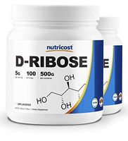 Nutricost Pure D-Ribose 500G (2 Bottles) - 100 Servings Per Bottle; 5000mg Per Serving - High Quality D-Ribose