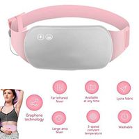 Portable Graphene Heating Waist Belt Pad Infrared Warm Palace Belt and Massage 2 in 1 for Abdomen,Stomach,Dysmenorrhea,Neck and Menstrual Cramp Reliever Period Pain USB Electric Warming Belt (Gray)