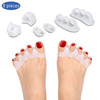  Gel Toe Spreaders Separator Silicone Kit, Bunion Correctors for Big Toe and Little Toe, Toe Straighteners for Bent Claw Curved Toes, Dance Running Toe Separators Wear with Shoes for Women & Men  (A)