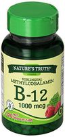 Nature's Truth Vitamin B-12 1000 Mcg Methylcobalamin, Fast Dissolve Tabs, Natural Berry Flavor, 120 Count (Pack of 3)
