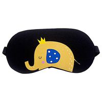 Sleep Eye Mask for Sleeping Cute Animals Pattern Blindfold Super Soft Shade Nap Cover Camping Travel Relax (Black)