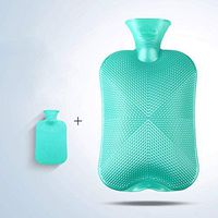 YUN Pearl Light PVC Water Injection Hot Water Bottle Warm Water Bag Hot Treasure to Send Jacket 2L (Color : Green)