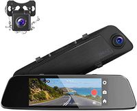Crosstour Dual Mirror Dash Cam, Waterproof Rear View Backup Camera,7'' Full 1080P IPS Touch Screen 290° Wide Angle Cam with G-sensor, Parking Monitor, Loop Recording