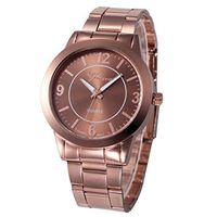 IEason,Stainless Steel Sport Quartz Hour Wrist Analog Watch (Brown)