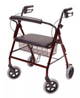 umex Walkabout Imperial Hemi Four-Wheel Rollator, Burgundy, 1EA