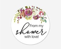 from My Shower with Love Stickers, Baby Shower and Bridal Shower Event Favor Labels (#379-031)