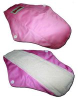 4 Bamboo Mama Cloth/Menstrual Pads/Reusable & Water Proof Sanitary Pads/Panty Liners by"BubuBibi" (Pink)