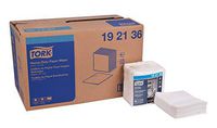 Tork 192136 Heavy-Duty Paper Wiper, 1/4 Fold, 1-Ply, 12.5" Width x 13" Length, White (Case of 16 Packs, 56 per Pack, 896 Towels)