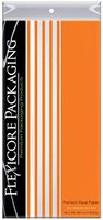 Flexicore Packaging Orange Gift Wrap Tissue Paper | Size: 15 Inch X 20 Inch | Count: 20 Sheets | Color: Solid Orange & Pin Stripe