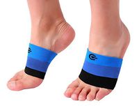 Premium Arch Compression Sleeves 1 Pair Perfect Option to Our Plantar Fasciitis Socks - for Plantar Fasciitis Pain Relief and Treatment for Everyday Use with Arch Support (BlacklueBlue, Large)