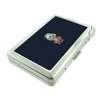 Zombie Einstein Em1 Hip Silver Cigarette Case With Built In Lighter 4.75" X 2.75" Id Holder Metal Wallet RFID Protection