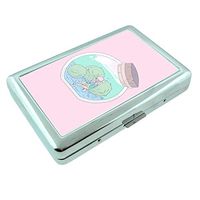 Human Fish Bowl Em1 Hip Silver Cigarette Case Id Holder Metal Wallet 4" X 2.75" RFID Protection