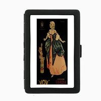 Perfection In Style Black Color Metal Cigarette Case Vintage Wine Ads Design 022