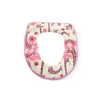 Cute Toilet Seat Cushion Plush Thickened Closestool Washable Soft Warmer Mat Cover Pad Pink