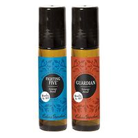Edens Garden Fighting Five + Guardian Essential Oil Set, Best 100% Pure Aromatherapy Starter Kit (for Diffuser & Therapeutic Use), 10 ml Roll-On