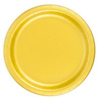 48 Plates 10.25" Paper Dinner Lunch Plates Wax Coated - Harvest Yellow