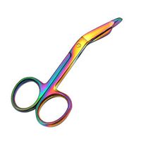LAJA IMPORTS Lister Bandage Scissors 3.5" Multi Color Rainbow Stainless Steel