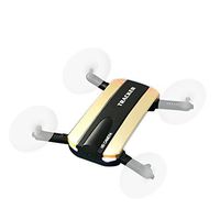 HAOXIN Foldable Pocket Selfie Drone Altitude Hold WiFi FPV Phone Control RC Quadcopter Drones with Camera Gold