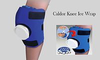 Caldor Adjustable Knee Wrap Ice Pack Cold Therapy Therapeutic Sore Compression Swelling: Knee Wrap with Ice Bag Great for Post Workout, Recovery and Injury (4, Blue)