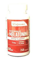Walgreens Melatonin 3mg, Quick Dissolve Tablets, Cherry, 240 ea