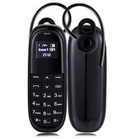 Rcsbtd Network: 2G (White + Black), Individual SIM, Anti-Lost, MTK6261DA, Hands Release Bluetooth Dialer Headphone, Side Keyboard, Miniskirt Wandering Phone (Color : Black)