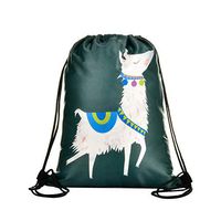LIHI Bag Kids 10 Pack Party Supplies Birthday Drawstring Backpack Bags,Llama