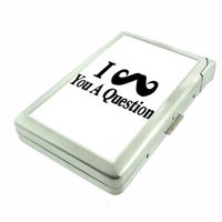 Metal Cigarette Case with Built In Lighter Mustache Design-006