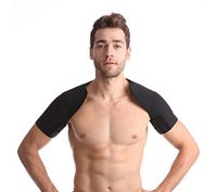 ADLIKES Shoulder Support - Adjustable Shoulder Wrap Belt Band Gym Sport Brace for Rotator Cuff Tear Injury AC Joint Dislocated Prevention and Recovery