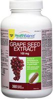HealthBalance Grape Seed Extract, 100mg, 360 veggie cap (1)