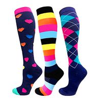 1/3/6/7 Pairs Compression Socks for Women&Men (20-30mmHg)- Best for Running,Travel,Cycling,Pregnant,Nurse, Edema