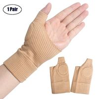 Therapy Gloves,Fencia 1 Pair Compression Arthritis Gloves,Wrist & Thumb Support Therapy Arthritis Compression Wristbands - Ideal for Joint Pain, Sprains, Hand Instability, Sports - Unisex (Beige)