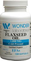 Flax Seed Oil 1000 Mg Certified Organic Cold Pressed Hexane Free Flaxseed Oil is The Worlds Richest Source of Omega-3 Fatty Acids - 100 Softgels #1941