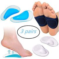 Corrected Adhesive Insole for Foot Alignment, Arched Support Sleeve, Compression Support Sleeve, Flat Foot Forefoot pad, Plantar Fasciitis, Flat Foot (3 Pairs)
