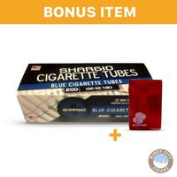 Shargio Blue Light King Size Filter Tubes (200 ct) & Bonus case