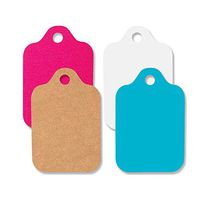 Gift Tag Assortment (White, Pink, Turquoise and Kraft) - 200 Pack