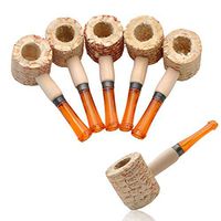 Fansport 6PCS Corn Cob Pipe Creative Smoking Pipe Fake Toy Tobacco Pipe Smoking Accessory for Smoking Costume Accessories