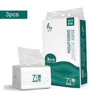 Skin-Friendly Pumping Paper Towels, 100% Recycled, 3-Ply, Multi-Fold Household Hand Paper, Soft Natural Wood Pulp Toilet Paper for All Type of Skin (3 Packs)