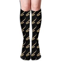 Unisex Saxophone Super Power Compression Socks-Graduated Compression Knee High Legging Socks