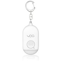 YDO Safe Personal Alarm, 130db Personal Safety Alarm Siren Song for Women Keychain with USB Rechargeable, LED Flashlight, Emergency Self Defense Safe Sound for Kids & Elderly (White)