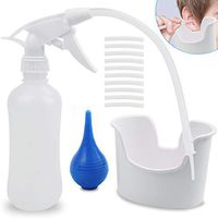 Ear Wax Removal Washer Tool - Safety Earwax Cleaner Ear Spray Bottle Flush System Cleaning Kit Doctor Recommended,Includes 10pcs Ear Syringes Tips, Washing Bulb, Spray Bottles for Cleaning Solutions
